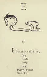 De letter E